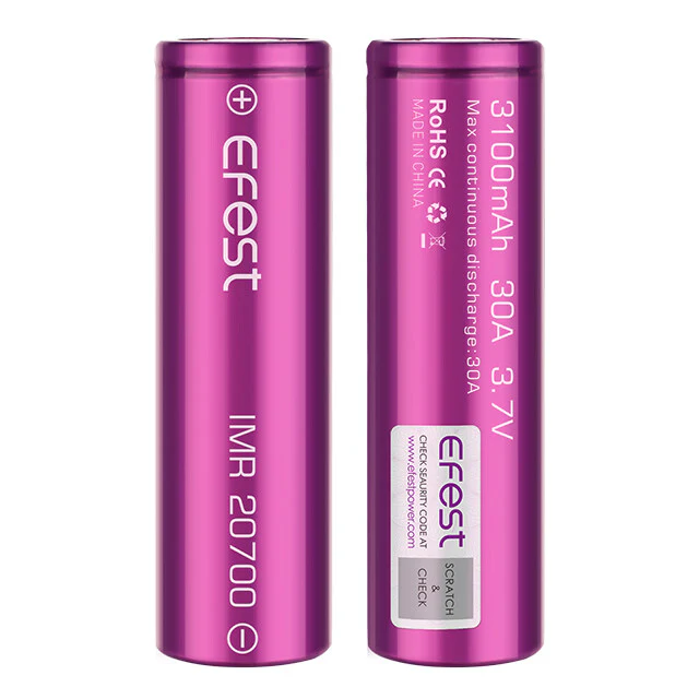 Efest High Performance IMR 20700 3100mAh 30A Battery (Flat Top) - Image 3