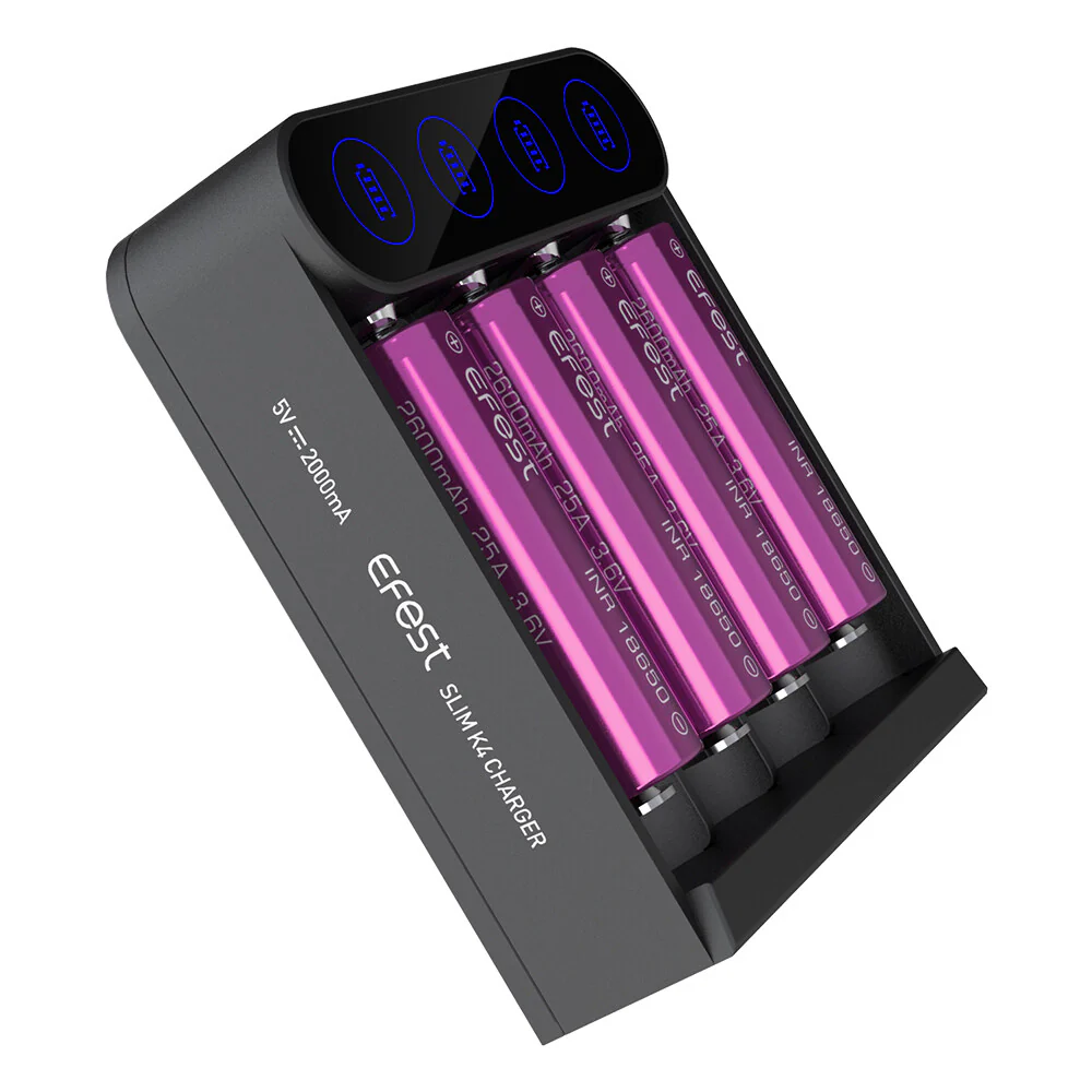 Efest Slim K4 2A Fast Charging USB-C Battery Charger - Image 3